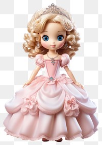 PNG  Princess doll figurine cute toy. AI generated Image by rawpixel.