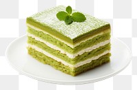 PNG Green tea cake dessert plate plant.