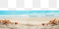 PNG  Beach landscape summer outdoors horizon. AI generated Image by rawpixel.