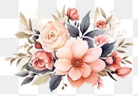 PNG Vintage flower pattern plant rose