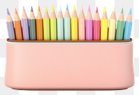 PNG  Pastel pencil case white background colored pencil creativity.