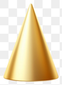 PNG Cone gold white background celebration simplicity.