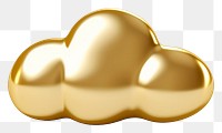 PNG Cloud gold white white background.