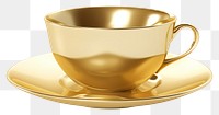 PNG Coffee cup gold saucer drink mug.
