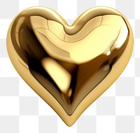 PNG Heart minimal gold jewelry white background