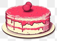 PNG Cake raspberry dessert food. AI generated Image by rawpixel.
