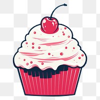 PNG Cupcake dessert cream food. AI generated Image by rawpixel.