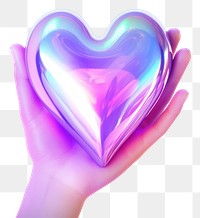 PNG Heart holding purple finger.