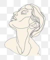 PNG Simple line art woman drawing sketch illustrated.