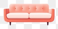 PNG A sofa furniture white background comfortable. AI generated Image by rawpixel.