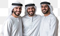 PNG 3 Middle eastern men in thawb smiling people adult