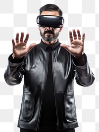 PNG A man with glasses of virtual reality technology portrait adult. AI generated Image by rawpixel.
