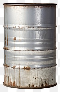 PNG A Metal silver Oil barrel metal old white background. AI generated Image by rawpixel.