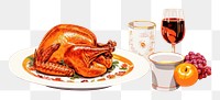 PNG Thankgiving border dinner glass food. AI generated Image by rawpixel.