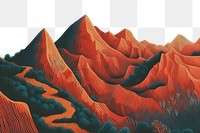 PNG Mountain landscape pattern nature. AI generated Image by rawpixel.
