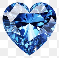 PNG Blue heart gemstone jewelry diamond.