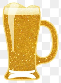 PNG  Beer glass icon drink lager gold.