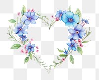 PNG  Heart pattern flower plant. AI generated Image by rawpixel.