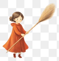 PNG  A woman broom cleaning sweeping. AI generated Image by rawpixel.