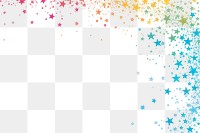 PNG Star line horizontal border backgrounds confetti white background.