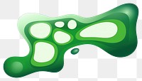PNG  Amoeba blob shape green abstract line. AI generated Image by rawpixel.