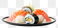 PNG  Sushi dish sushi plate rice. AI generated Image by rawpixel.