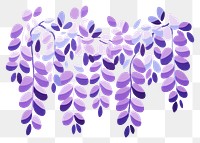PNG  Wisteria pattern purple plant.