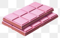 PNG  Pink chocolate dessert food white background.