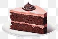 PNG  Chocolate cake dessert cream food.
