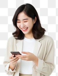 PNG Smile adult woman phone.