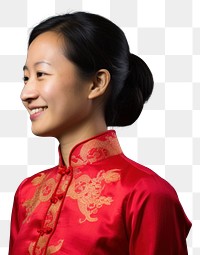 PNG  Happy chinese woman portrait adult dress. AI generated Image by rawpixel.