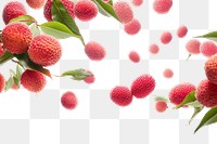 PNG Lychees strawberry raspberry fruit.