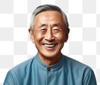 PNG Chinese Grandfather smiling face portrait laughing adult.