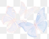 PNG  A one blue butterfly animal sketch white.