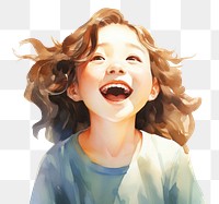 PNG  Chinese girl laughing face expression portrait photography happiness.