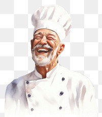 PNG  Head Chef laughing face expression portrait adult smile.