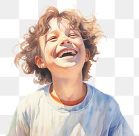 PNG  Smile face laughing portrait child. AI generated Image by rawpixel.
