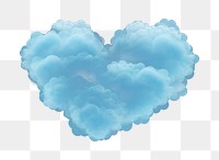 PNG Blue pastel heart cloud nature sky. AI generated Image by rawpixel.