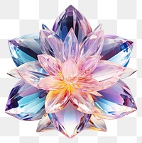 PNG Crystal flower gemstone jewelry white background inflorescence.