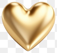 PNG  Basic heart shape jewelry shiny gold