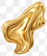 PNG  Solid-fluid liquid shape gold jewelry shiny.