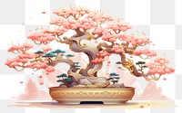 PNG  Chinese bonsai plant tree art.