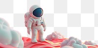 PNG  Cute astronaut in other planet fantasy background cartoon outdoors nature.