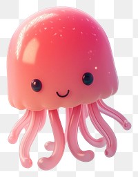 PNG  Cute jellyfish floating in the sky fantasy background cartoon animal invertebrate