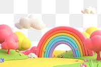 PNG  Cute rainbow fantasy background outdoors art tranquility.