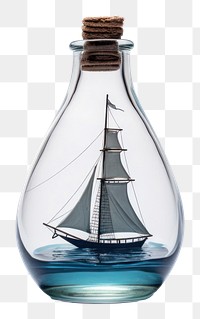PNG Sailboat bottle glass jar.