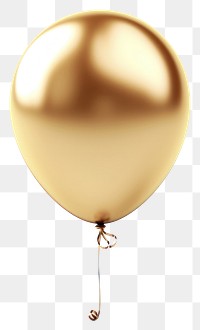 PNG  Balloon shiny gold white background.