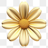 PNG  Daisy flower icon gold jewelry brooch.