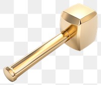 PNG  Hammer shiny gold white background.