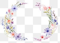 PNG Wreath flower pattern circle.